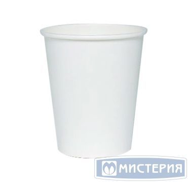 Стакан бумажный 250 мл 1 сл., d80 мм, бел., карт., 50 шт/упак 1 250 шт/кор РОССИЯ