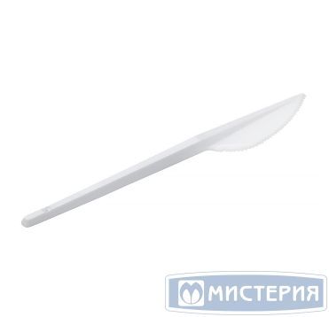 Нож одноразовый 165 мм, бел., ПС, 100 шт/упак "МИСТЕРИЯ" 2 500 шт/кор РОССИЯ