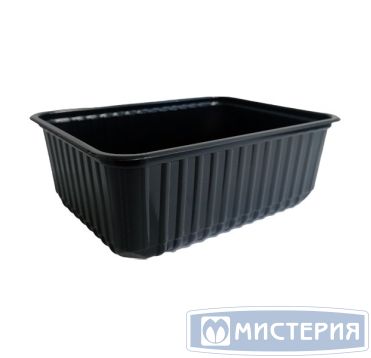 Контейнер 750 мл 1-секц. 179х132х48 мм, серия 179, без крышки, черн., ПП, 50 шт/упак 500 шт/кор РОССИЯ