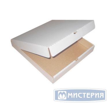 Коробка для пиццы 250х250х40 мм, бел., микрогофрокарт.Т-21 Е, 50 шт/кор 50 шт/упак РОССИЯ Г06063