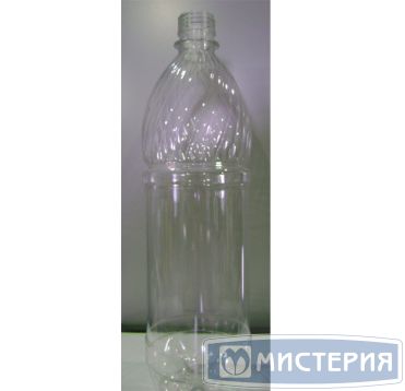 Бутылка ПЭТ 1000 мл, прозр., горло d38 мм, крышка в компл., 90 шт/кор 90 шт/упак РОССИЯ 00-00000154 / 00-00000033