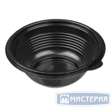 Контейнер-миска 350 мл, круглый, черный