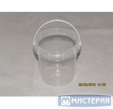 Контейнер под пресервы и мёд, 155 мл, "банка" d=69мм, h=66 мм, с ручкой, полупрозрачный, контр. замок, ПП