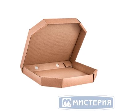 Коробка для пиццы 250х250х40 мм, 2 скош.угла, крафт, гофрокарт.Т-23 B, 50 шт/кор 50 шт/упак РОССИЯ