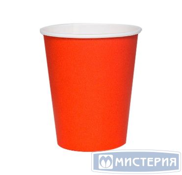Стакан бумажный 250 мл 1 сл., d80 мм, красн., карт., 50 шт/упак 1 250 шт/кор РОССИЯ