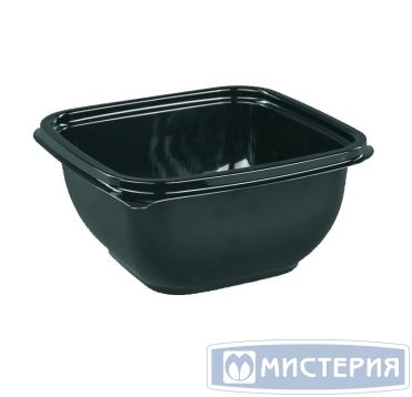 Контейнер квадратный 126х126х60мм, 500 мл, черный