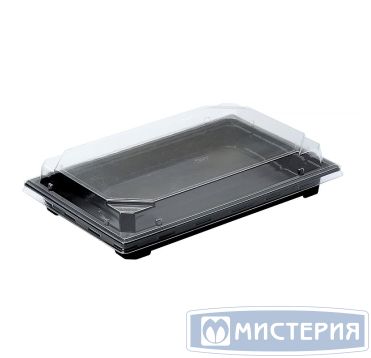 Крышка к контейнеру для суши 233х161х30 мм, прозр., ПС, 320 шт/кор "Протэк" 320 шт/упак РОССИЯ ПР-С-25К