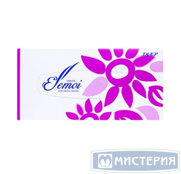 Салфетки косметические Ellemoi двухслойные, белые, 200 штук в упаковке, 60 упаковок в коробке