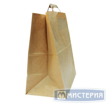 Пакет [240+140]х280 мм с плоск. ручками, крафт, бум., 250 шт/кор 250 шт/упак РОССИЯ PR-01-70-241428