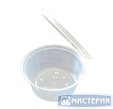 Соусник 50 мл, d60хh30 мм, неразъем. крышка, прозр., ПП, 80 шт/упак 1 200 шт/кор РОССИЯ