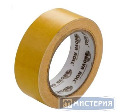 Клейкая лента двухсторонняя 50мм х 10м, 95 мкм, бел., 6 рул/упак "Novaroll" 36 рул/кор РОССИЯ 0104-2800