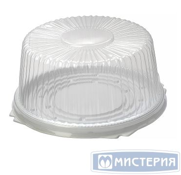 Упаковка для торта [крышка] d256хh111[d217хh96] мм, прозр., ПЭТ, 150 шт/кор "Протэк" РОССИЯ ПР-Т-230К