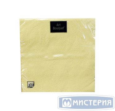 Салфетки 330х330 мм 3-сл., диз. "Шампань Барокко", беж., бум., 16 шт/упак "Bouquet" 12 упак/кор РОССИЯ 37546