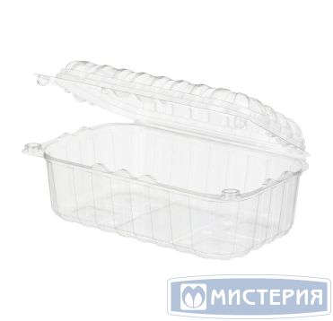 Контейнер 580 мл 1-секц. 188х118х75 мм, неразъем.крышка, прозр., ПЭТ, 360 шт/кор "Комус" 360 шт/упак РОССИЯ РКП-500