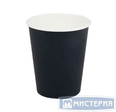 Стакан бумажный 250 мл 1 сл., d80 мм, черн., карт., 50 шт/упак 1 250 шт/кор РОССИЯ