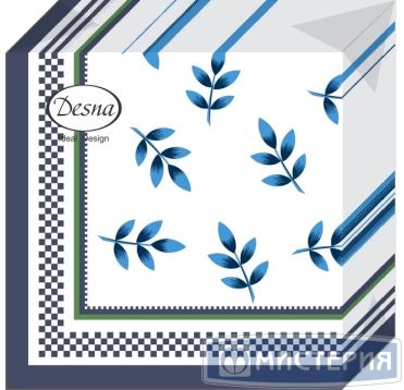 Салфетки 240х240 мм 1-сл., диз. "Классика", разноцв., бум., 40 шт/упак "Desna Design" 32 упак/кор РОССИЯ 57577