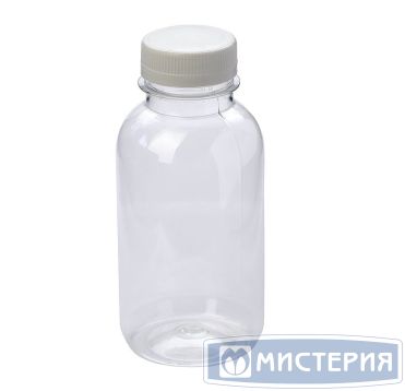 Бутылка ПЭТ 300 мл, прозр., горло d38 мм, крышка в компл., 100 шт/кор 100 шт/упак РОССИЯ 00-00000133 / 00-00000032
