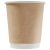 Одноразовый стакан для холодного и горячего, 0.25л, верхний d 80мм нижний d 57мм, h 92мм, крафт, двухслойный, картон