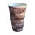 Одноразовый стакан для холодного и горячего, 0.4л, верхний d 90мм нижний d 60мм, h 135мм, 295+18г/м2, "coffee", с рисунком, однослойный, картон
